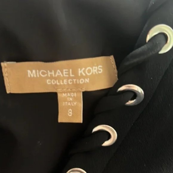 Michael Kors Collection Black Dress Silver Grommets 8 - Picture 4 of 5
